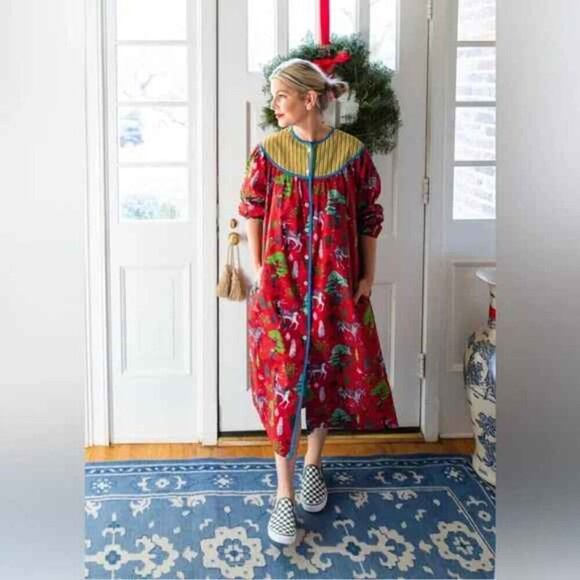 Printfresh Other - Printfresh Pencil & Paper Co Day to Nightgown in Antelope’s Forest Red